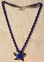 Load image into Gallery viewer, Blue Glass Starfish Beaded Necklace
