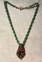 Load image into Gallery viewer, Green and Black Beaded Necklace
